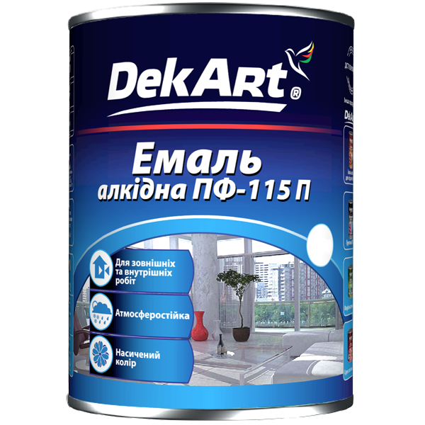 Емаль алкідна DekArt ПФ 115П жовта 2,8 кг