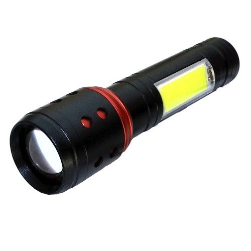 Світлодіодний ліхтарик Vargo VL662, 1LED + Бічне світіння COB, zoom, вбудований акумулятор