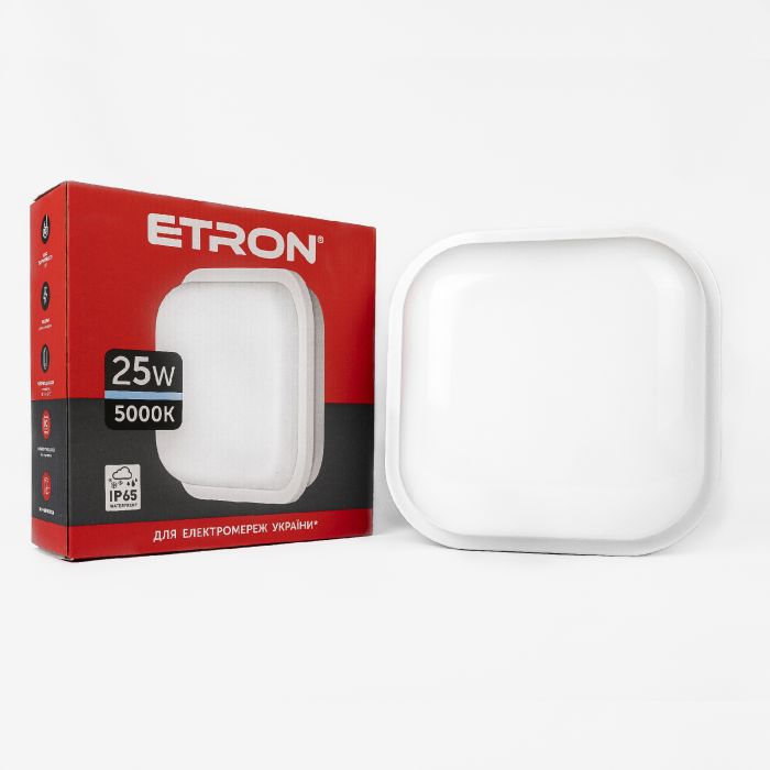 Світильник світлодіодний ETRON Communal 1-ECP-510-S 25W 5000К IP65 square