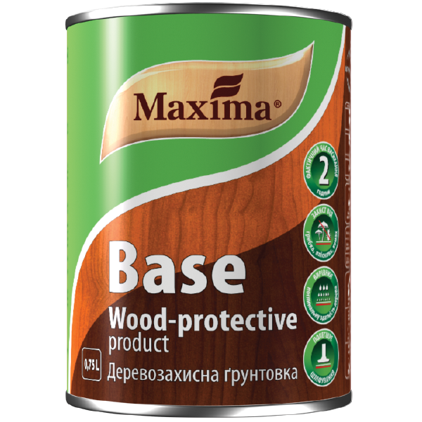 Деревозахисна грунтівка Maxima BASE с УФ-фильтром 0.75л