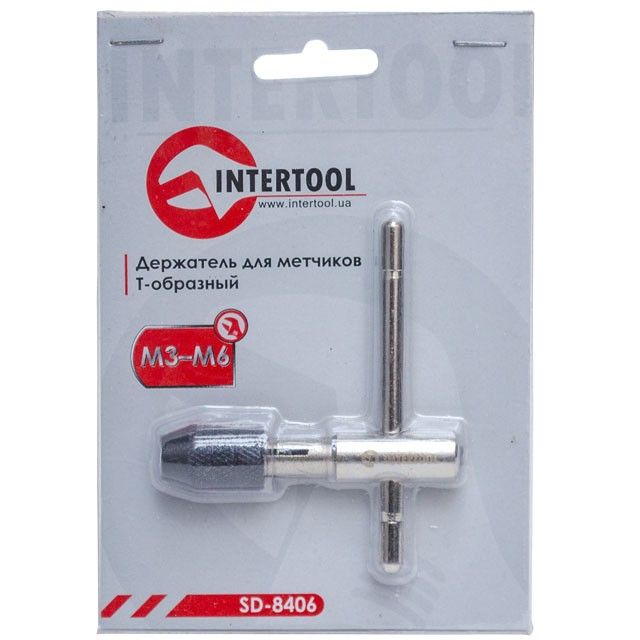 Тримач для мітчиків Т-подібний M3-M6 INTERTOOL SD-8406