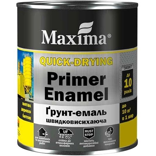 Ґрунт-емаль швидковисихаюча біла ТМ ”Maxima”  2,5кг