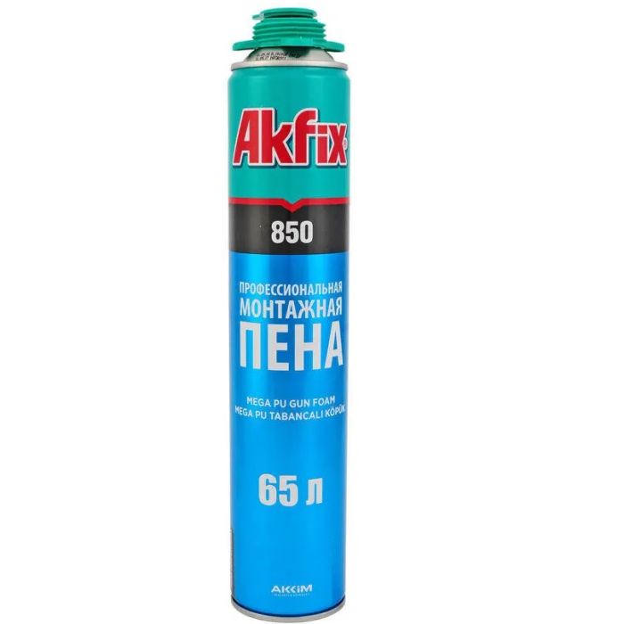 Піна монтажна професійна Akfix 850 MEGA 65L 1000гр.850мл.