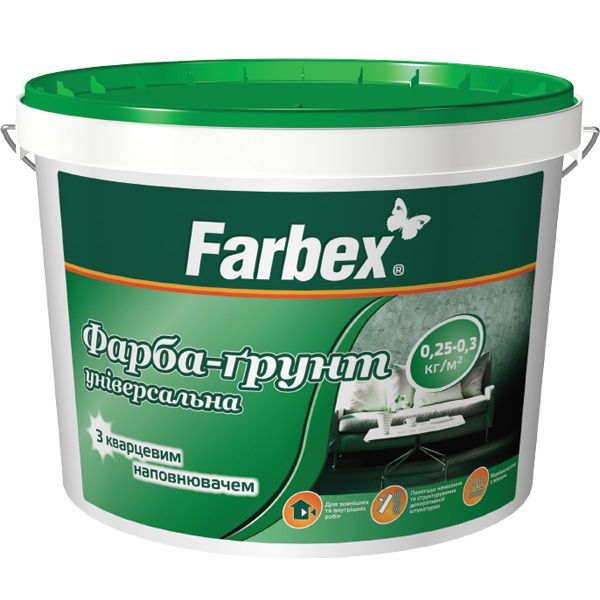 Фарба-ґрунт з кварцевим наповнювачем Farbex 4,2 кг