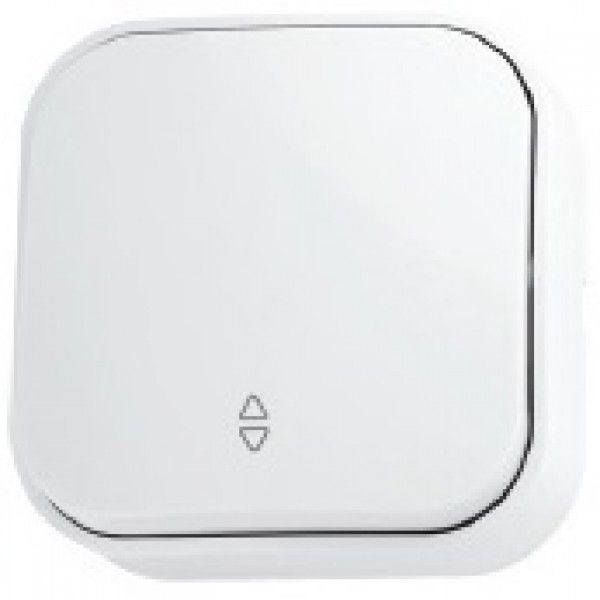 Вимикач Horoz прохідний 1-клавішний білий  EVA