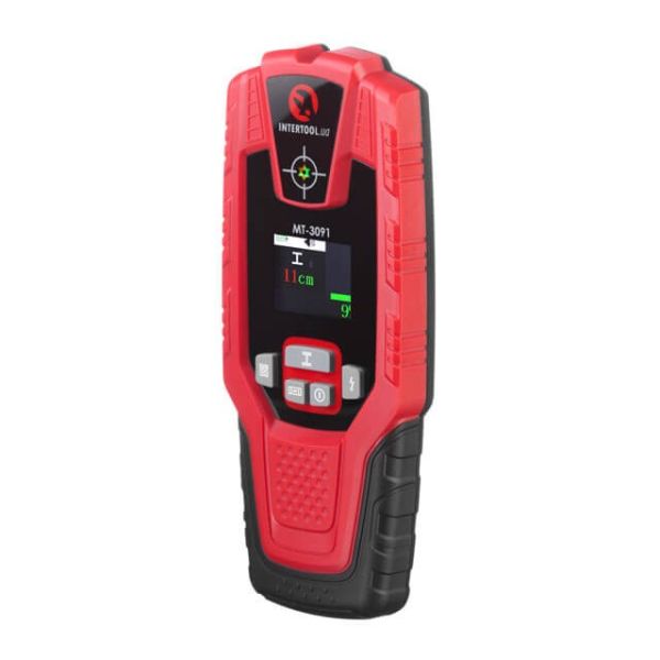 Детектор проводки, макс. глибина 10 см, колірний дисплей INTERTOOL MT-3091 Детектор проводки, макс. глибина 10 см, колірний дисплей INTERTOOL MT-3091