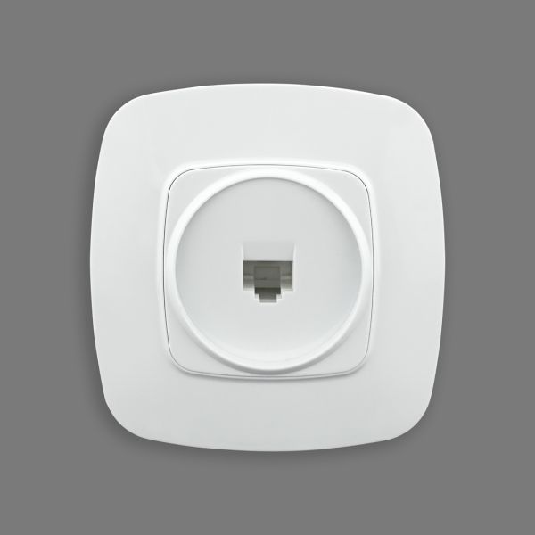 Розетка Horoz телефонна цифрова біла ELA