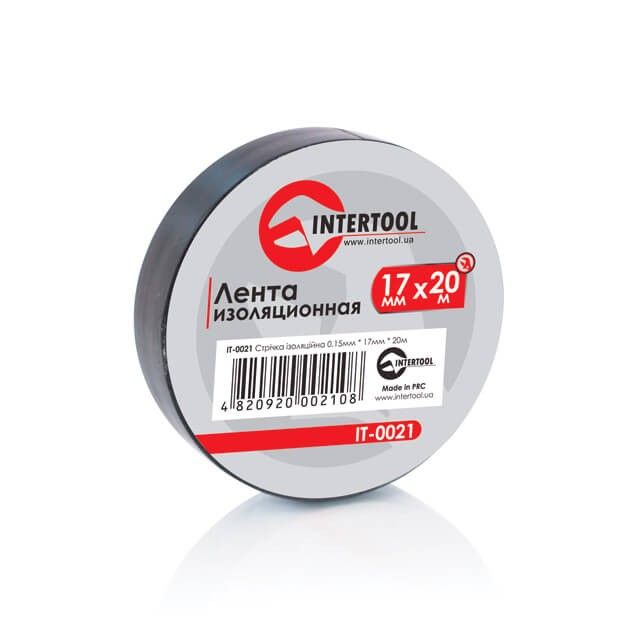 Стрічка ізоляційна 0.15ммx17ммx20м чорна INTERTOOL IT-0021