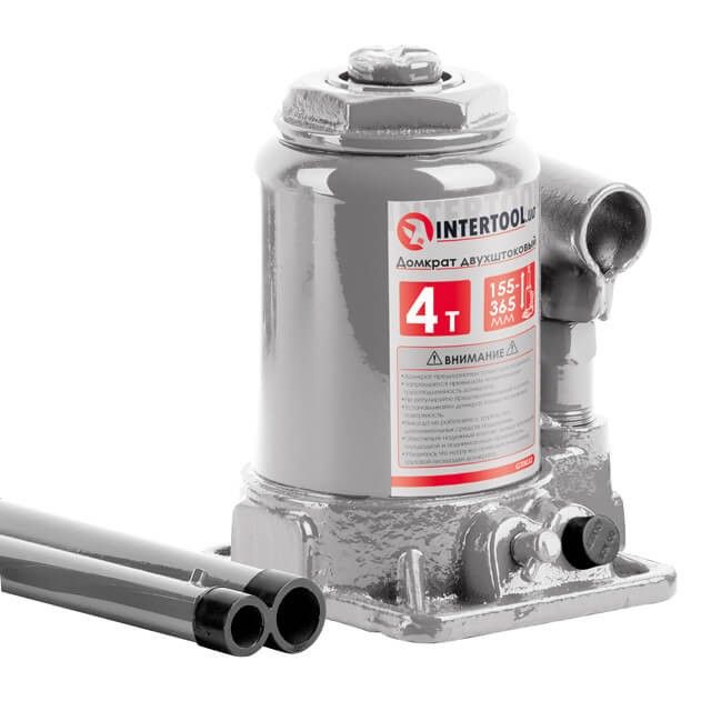 Домкрат ;стовпчик ; 2-х штоковий 4 т INTERTOOL GT0032