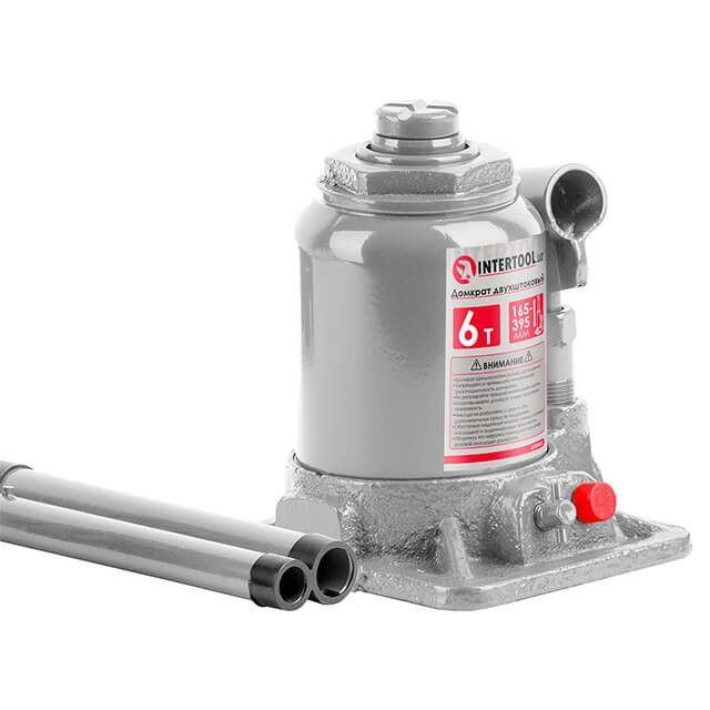 Домкрат ;стовпчик ; 2-штоковий 6 т INTERTOOL GT0033