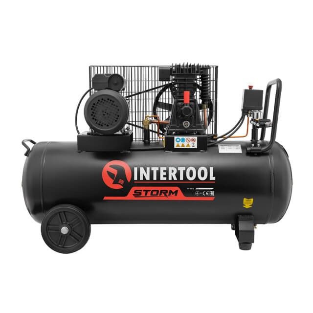 Компрессор 100 л, 1.8 кВт, 220 В, 10 атм, 250 л/хв INTERTOOL PT-0012