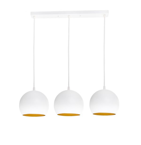 Люстра підвісна Atma Light серії Shade Bowl С150-450-3 WhiteM/Gold