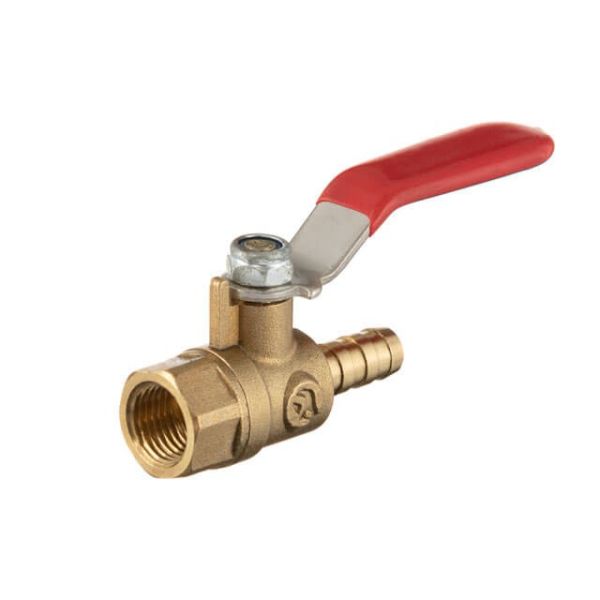 Кран шаровий повітряний, латунь, внутрішня різьба 1/4 ; на шланг 8мм, STORM INTERTOOL PT-1887