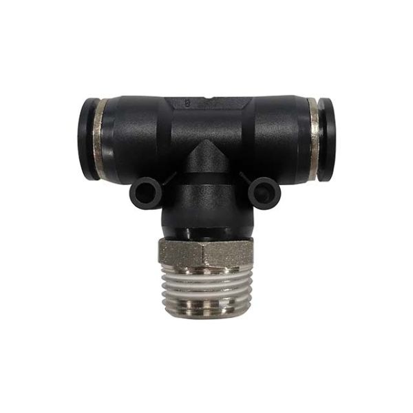 З'єднання цангове Т-подібне для поліуретанових та ін. шлангів 6*6 мм, 1/2 ; зовн. різьба INTERTOOL PT-2361