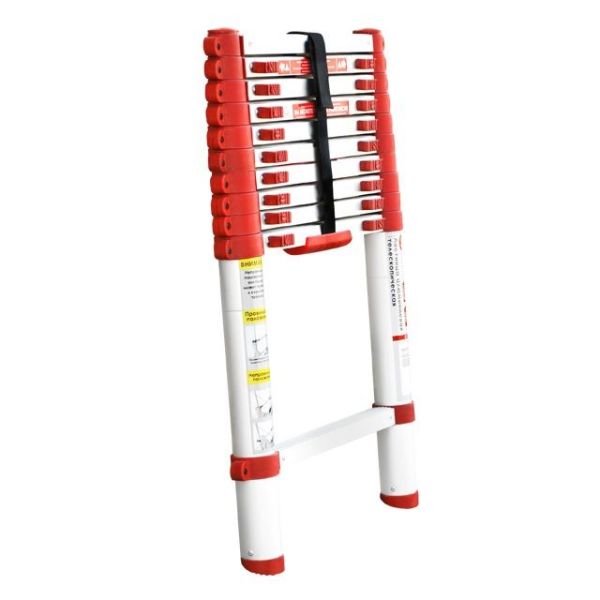 Драбина з алюмінію, телескопічна 10 сход., 3,20м INTERTOOL LT-3032