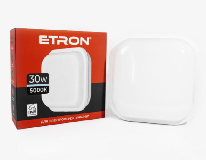 Світильник світлодіодний ETRON Communal 1-ECP-513-S 30W 5000К IP65 square