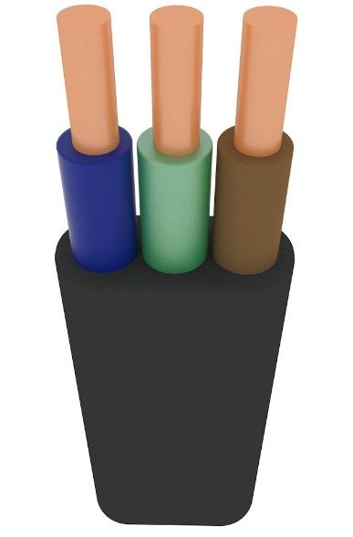 Кабель силовий HOROZ CABLE ВВГПнг 3х6,0 ГОСТ